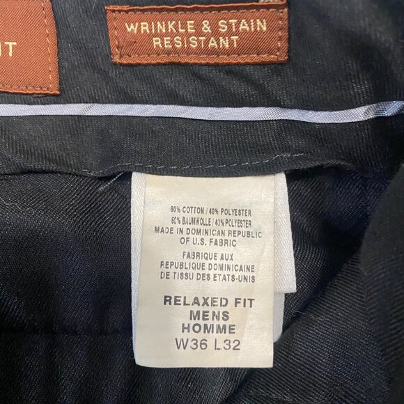 EDDIE BAUER Nano Care Dress Casual Pleated Ruston Fit Pants Charcoal 36 x 29 - Picture 4 of 9